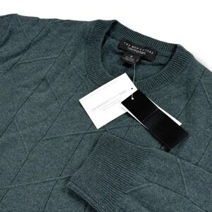 NWT The Men's Store Cashmere Sweater‎ Mens Size Medium M in Slate Green $228
